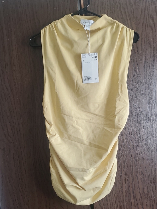 & Other Stories Tops - Sleeveless Mock-Neck Top light yellow